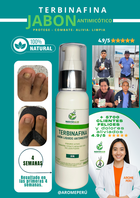 JABON ANTIMICÓTICO TERBINAFINA (ELIMINA EL HONGO DE RAIZ)