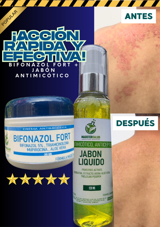 PACK ELIMINA HONGOS 100% ( Bifonazol Fort +  jabón líquido antimicótico )