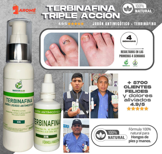 TERBINAFINA DOBLE ACCIÓN (Extermina los hongos de las uñas y los pies)